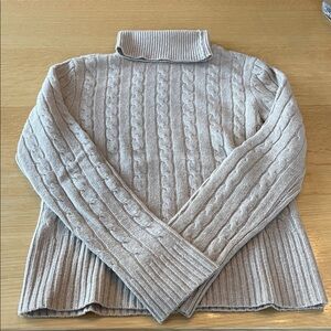 GAP Cashmere Ribbed Sweater in Tan